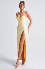Alora Maxi Dress - Lemon